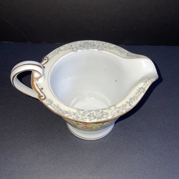 National China Floral Creamer Vintage Dinnerware Pink Orange Blue Flowers - Picture 11 of 11